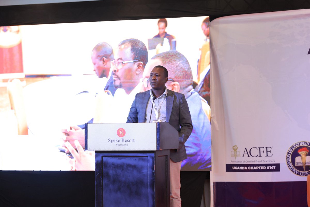 ACFEUgChapter's tweet image. Steven Adatu, Fraud Risk Manager @stanbicug, emphasized that the insights from the #ACFE3rdRegionalConference should be taken back to our organisations and put into practice. “Real change happens when knowledge is applied.”

#ACFEUganda #FraudAwarenessWeek2025