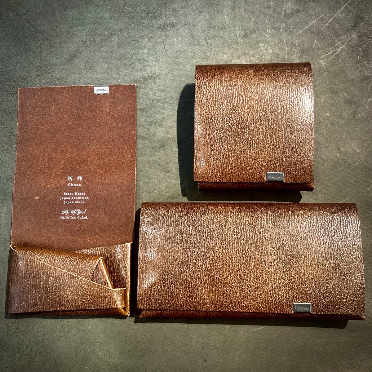 所作 ロングウォレット ストライプ柄xブラック NoNoYES 所作 ロング