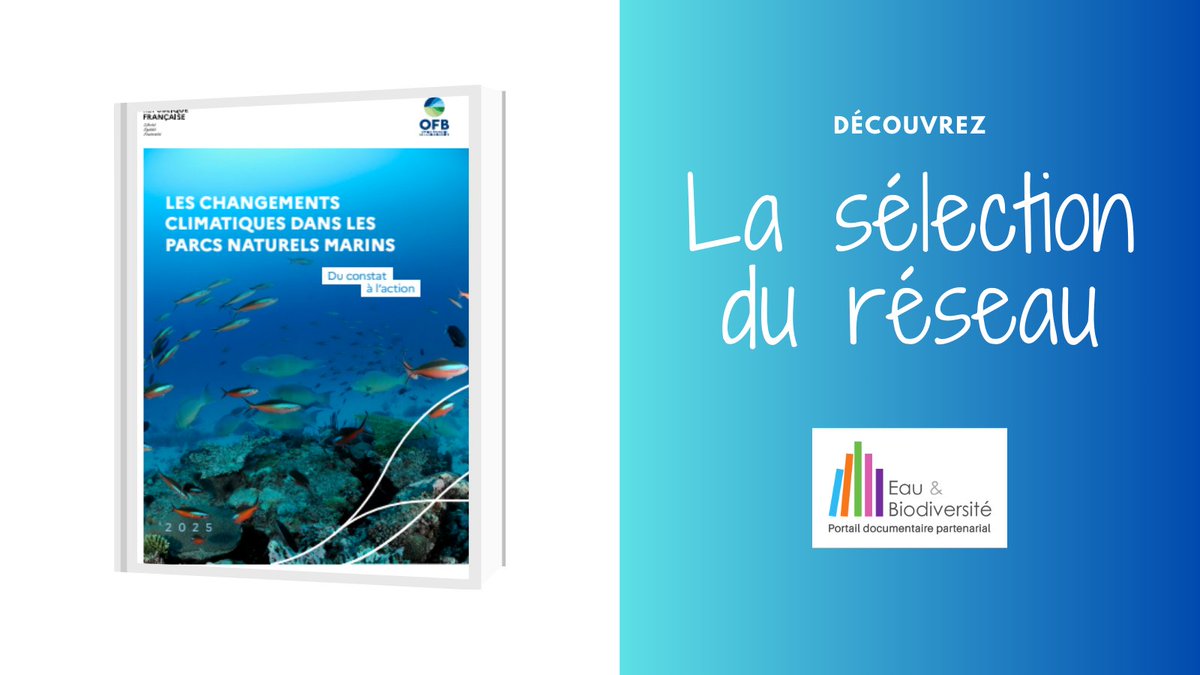 Notre « sélection du réseau » cette semaine interroge les 5 grands défis qui se posent aux aires marines protégées dans un contexte de changement climatique. Ce diagnostic est proposé par l’OFB ici : documentation.eauetbiodiversite.fr/fr/selection-d…