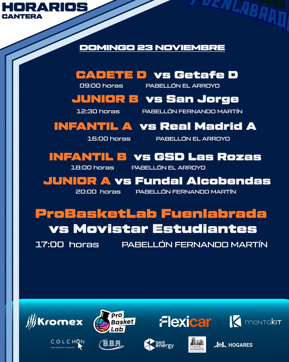 🤩 HORARIOS DE CANTERA 

#FuenlADN