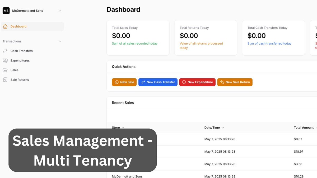 Un des projets récents réalisés à partir de nos exemples de filaments.

 Gestion des ventes : Multi-locataire avec super
