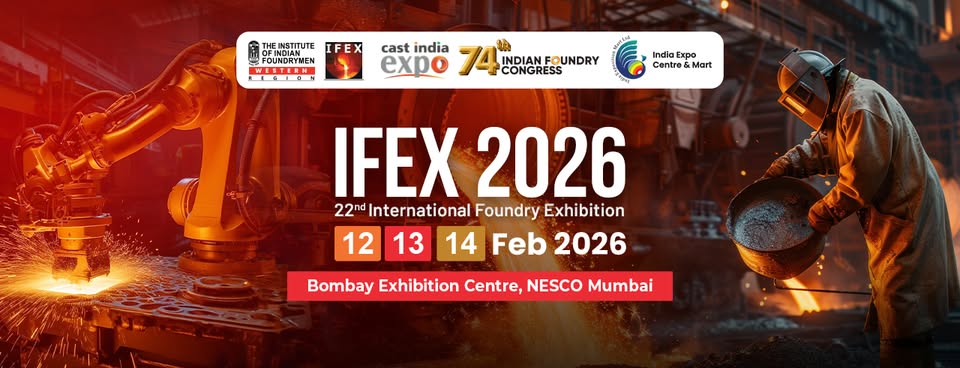 Sensor_Control's tweet image. Visit us at:

IFEX 2026

12th to 14th February 2026
Bombay Exhibition Centre
NESCO Goregaon, Mumbai
Stall no. C6 / Hall no. 6

22nd International Exhibition on Foundry Technology, Equipment, Supplies &amp;amp; Services

#SensorControl #foundrymanagement #passionformeasurements #IFEX2026