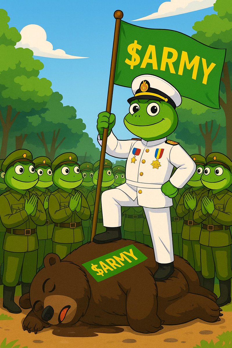 Primus_04_'s tweet image. GM Sweep☀️💚
While CT wakes up confused, $ARMY wakes up with purpose.
Momentum is shifting, new eyes are pouring in, and the trenches are filling fast. If you&apos;re still sidelined, this is your sign - the reversal already started.
Enlist early🐸🪖🎖