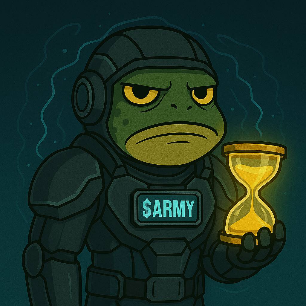 luxie201's tweet image. YUPPPPPPPP 

Time to sack up more $ARMY! @armycoinsol

The clock is ticking 

@armycoinsol