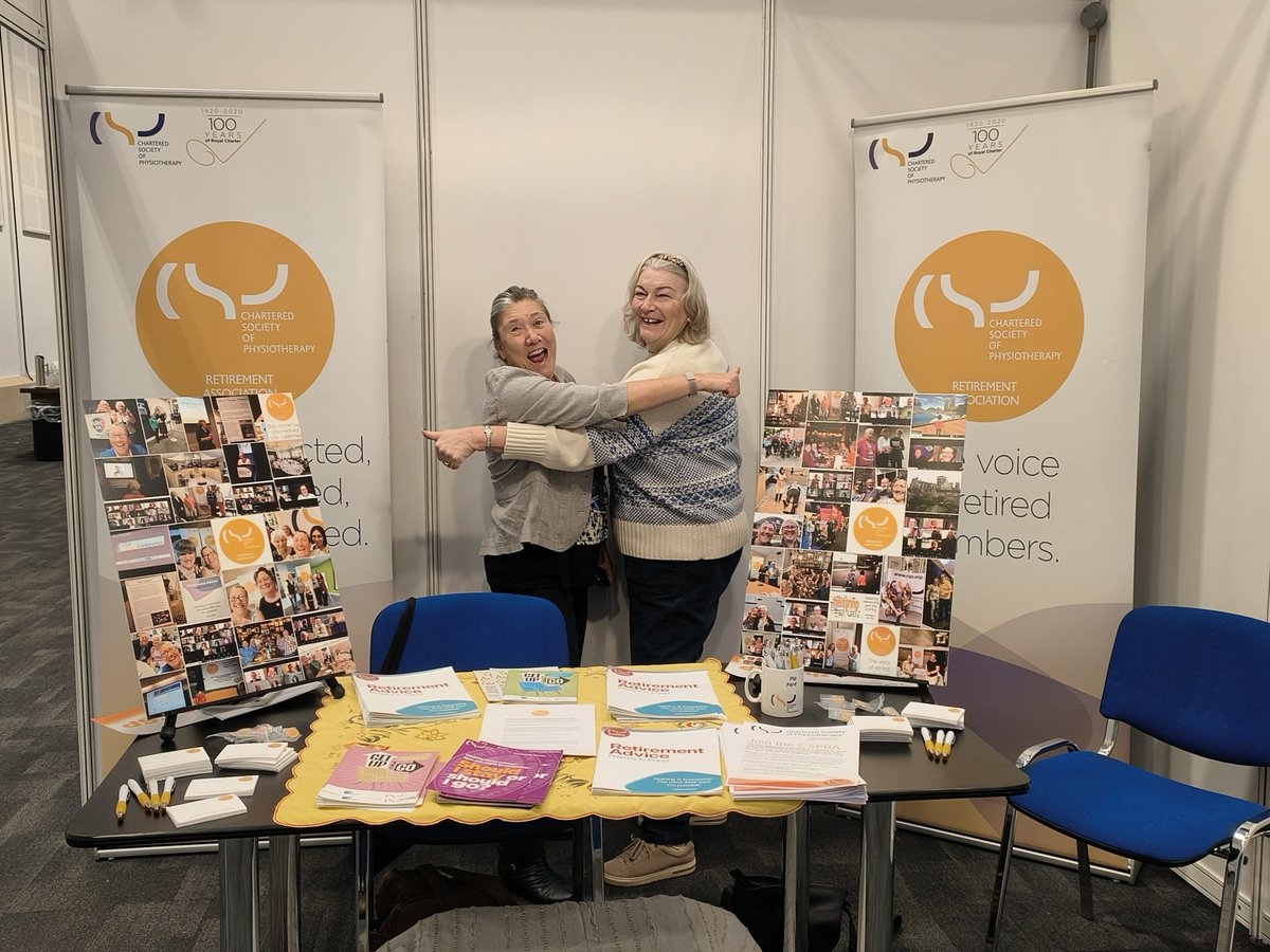 CSPRA2's tweet image. The @CSPRA2 stand up and running at #Physio25 Great to see some favourite familiar faces! @thecsp Looking forward to seeing lots of members visit stand 47 😃😃😃