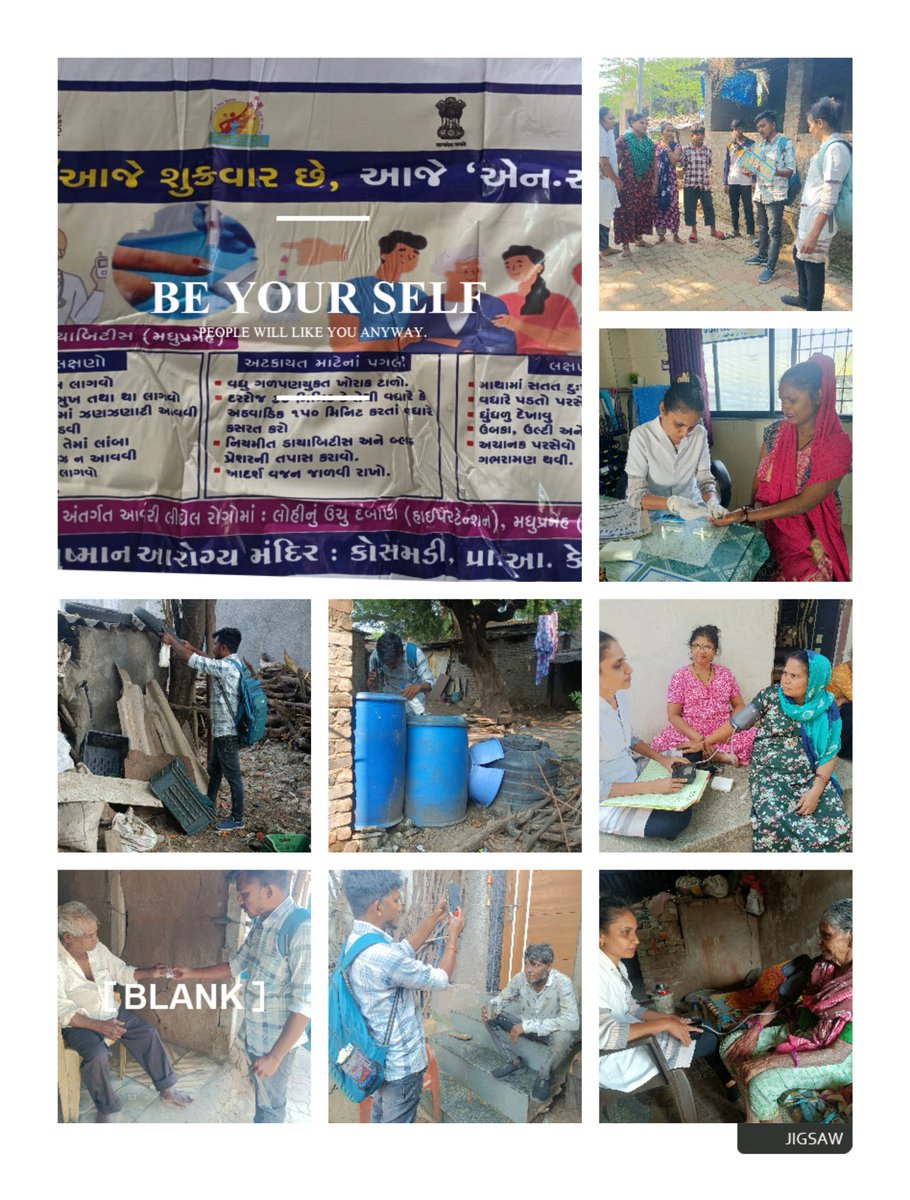KosmadiSbcc's tweet image. આજ તા:21/11/25 શુક્રવારના રોજ કોસમડી ગામમાં NCD કેમ્પ કરી 30+ વર્ષનાં લોકોનું ડાયાબિટીસ અને પ્રેશરની તપાસ કરવામાં આવી.ગામમાં લેપ્રસી સર્વે કરવામાં આવ્યું તેમજ ANC વિઝિટ અને NVBDCP પ્રોગ્રામ અંતર્ગત પોરાનાશક કામગીરી,તેમજ પીવાના પાણીનું કલોરીનેશન અને કલોરીન ગોળી વિતરણ કરવામાં આવી.