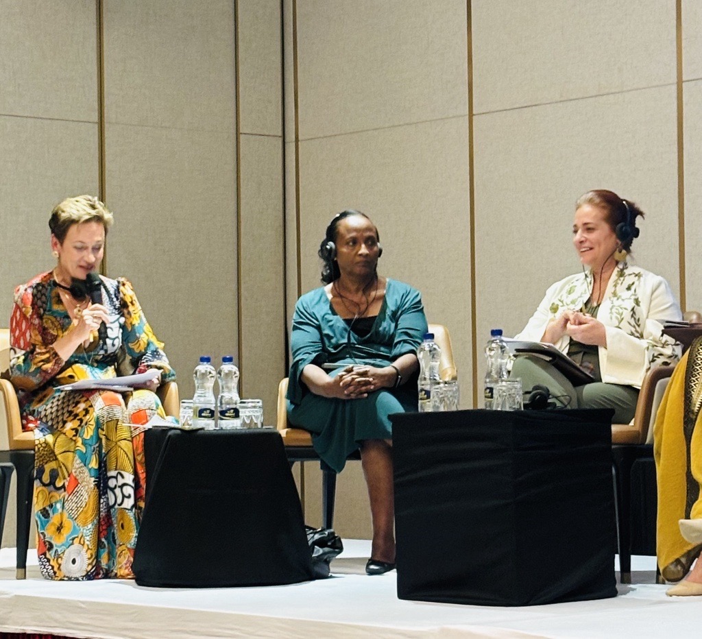 ICRC_AfricUnion's tweet photo. Ms.Rania Machlab, ICRC Head of Regional Delegation for Russian &amp; Belarus, stressed on the disproportionate impact of conflict on women, their access to resources, exposure to risks &amp; how negative coping mechanisms deepen their predicaments. Yet  remain #Resilient  in adversity. https://t.co/EnEBudq1aR