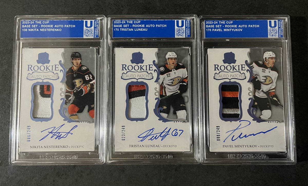 新着COMC便①🏒

2023-24 The Cup
Nikita Nesterenko, Tristan Luneau, Pavel Mintyukov🐥

Leoは購入のタイミングを逸しました😢

専用ケースに入っているのも良い感じです😊