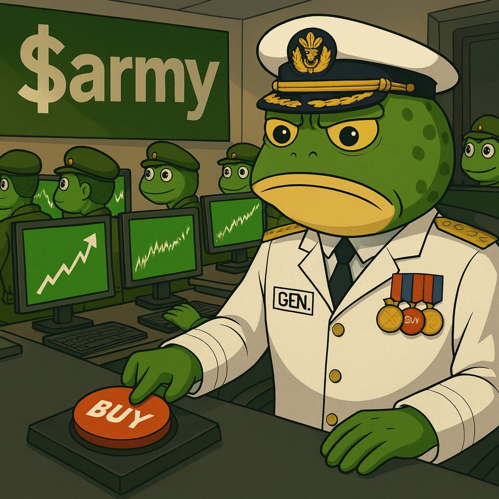 Primus_04_'s tweet image. Facts, soldier💯
Crypto was never meant to be easy it was meant for those with discipline, conviction, and grit. That&apos;s why $ARMY thrives even when the whole market shakes.
We don&apos;t fold. we position, persist, and outperform.
Stay in $ARMY Buy more🐸🪖🎖