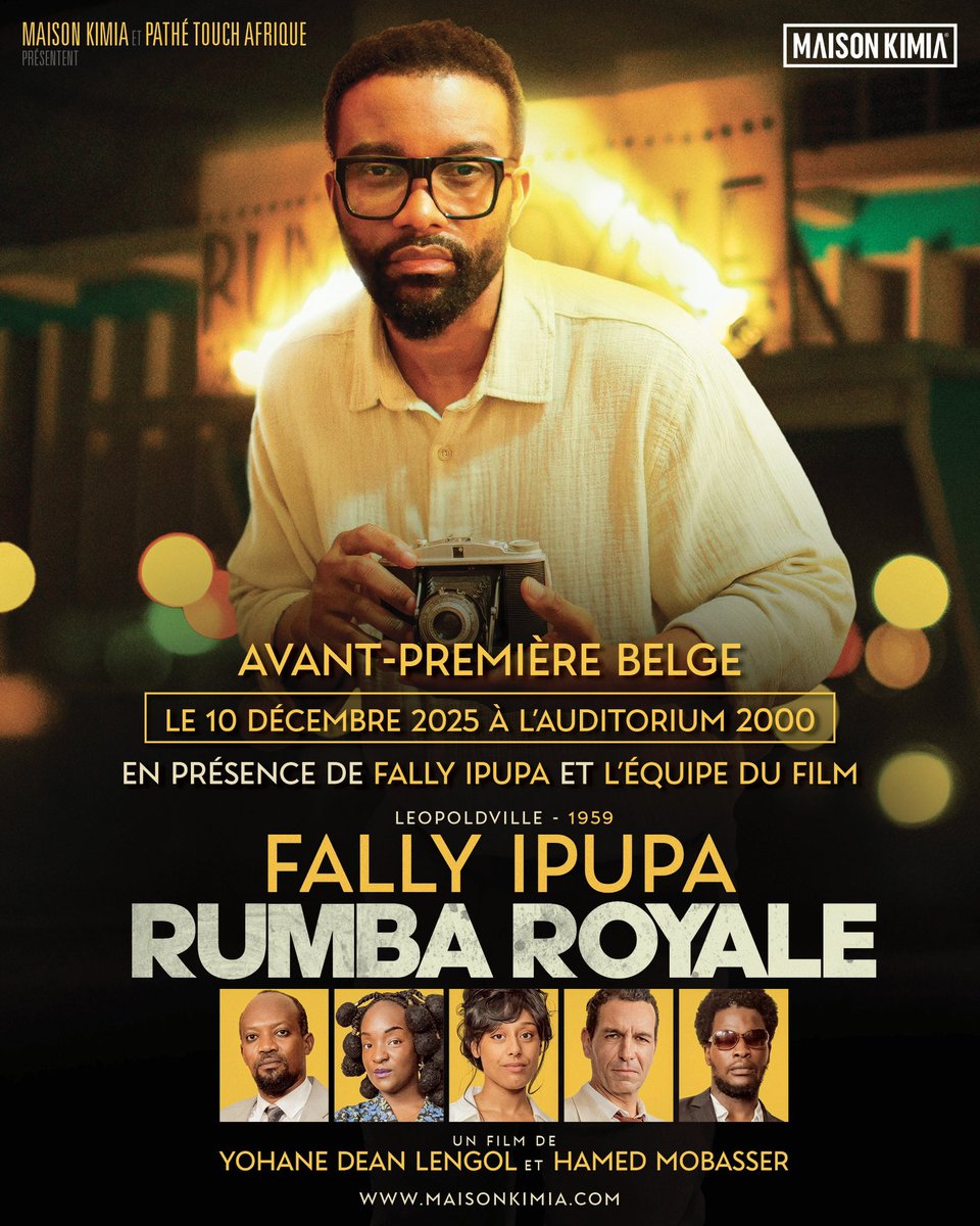 Rendez-vous le 10 décembre 2025 à l’Audi 2000 pour l’avant-première belge de Rumba Royale en compagnie de Fally Ipupa et l’équipe du film. 🇧🇪