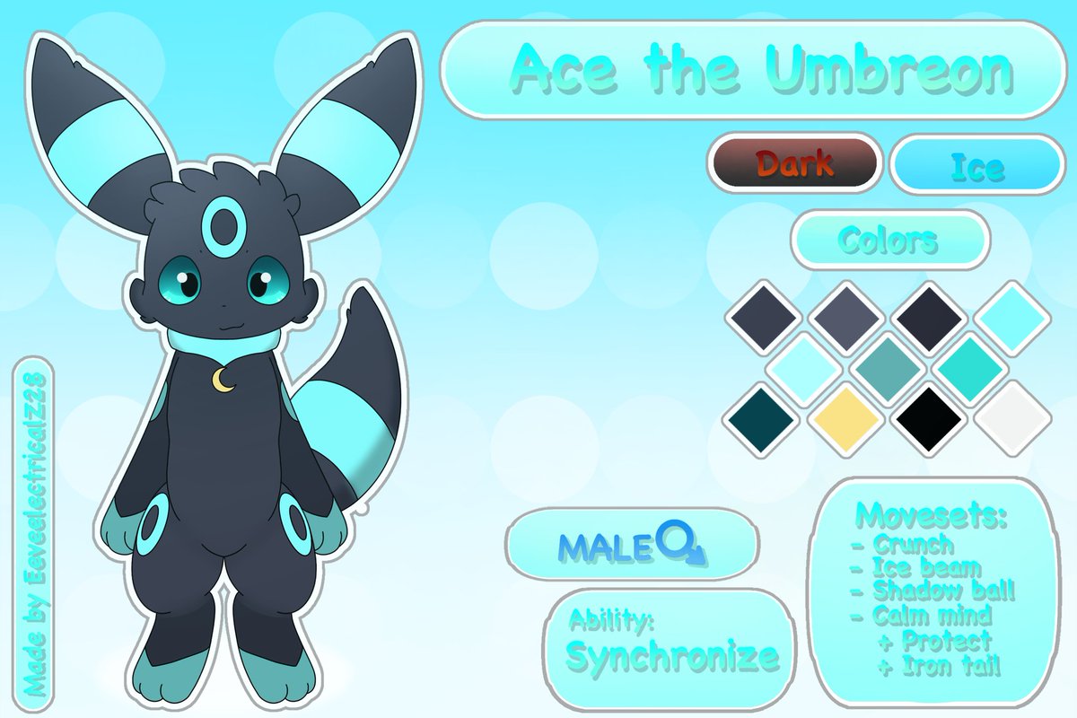 ElectricalZ28's tweet image. Finally made a ref. sheet for my oc Ace Brightpaw! ///&amp;gt;W&amp;lt;///

#EeveelutionSquad #Eeveelution #Eeveelutions