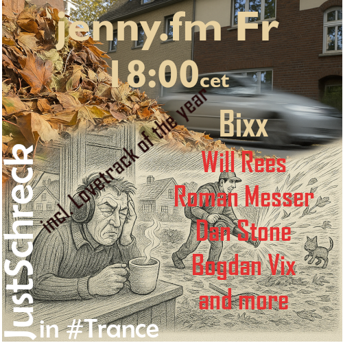 RadioJennyFm's tweet image. At 18:00 CET, it’s time for a new Justschreck in Trance episode! ⚡
Frank delivers fresh Uplifting, Progressive &amp;amp; Melodic Trance — pure Friday energy.
Listen live: bit.ly/3ZVGest
#upliftingtrance #progressivetrance #melodictrance #trancefamily #jennyfm
