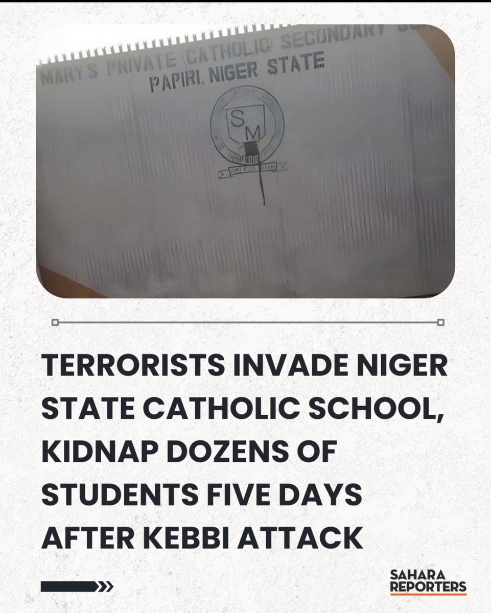 Breaking News: Fulani Terrorists Reportedly kidnapped more than 100 Students and Several Teachers Last Night at St Mary Private Primary and Secondary School in Niger state …
Tinubu is a Continuous Failure..