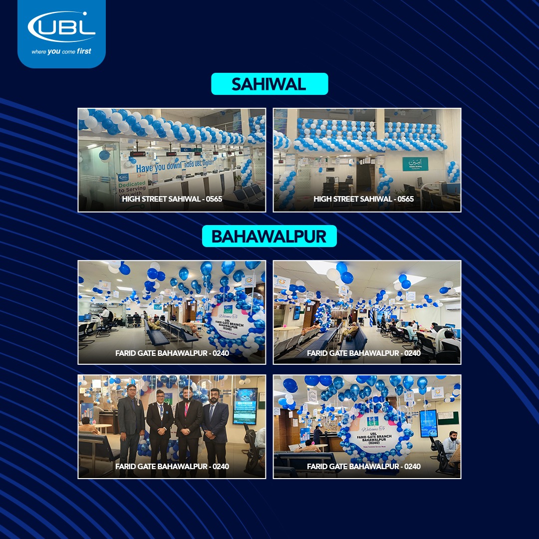 UBLDigital's tweet image. Celebrating Customer Service Week across Pakistan! 🇵🇰
From Rahim Yar Khan to Multan, Sahiwal &amp;amp; Bahawalpur, our teams put you first.

Thank you to all who joined the celebrations! 🎉

#UBL #CustomerServiceWeek #UBLPakistan #UBLPakistan #BestInDigitalInnovation #BestDigitalBank