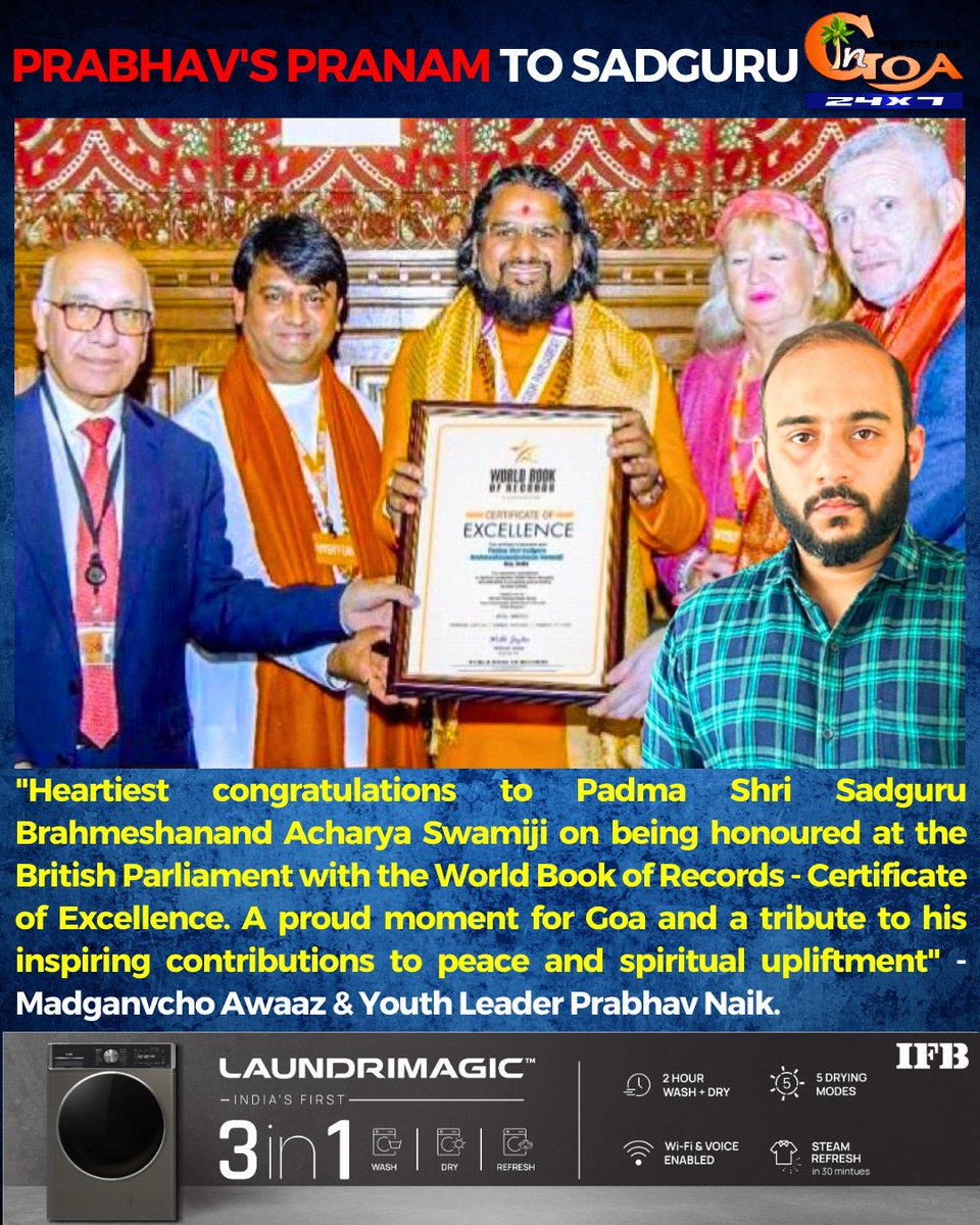 InGoa24x7's tweet photo. PRABHAV'S PRANAM TO SADGURU - Madganvcho Awaaz & Youth Leader @MAPrabhav
#Goa #GoaNews #Pranam #Sadguru #PrabhavNaik #Tribute https://t.co/FkFFbDENow