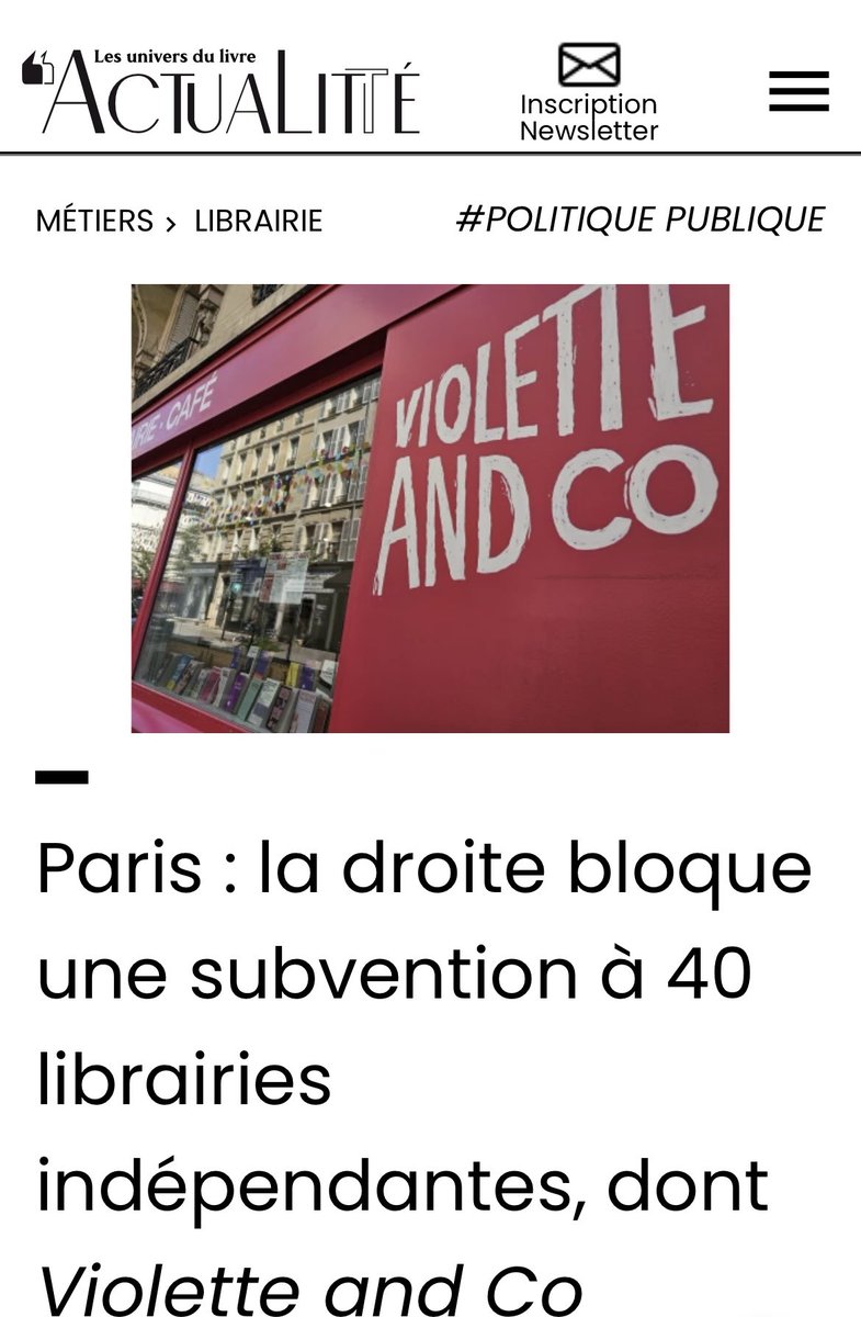 Il est malheureux d’en arriver à de telles extrémités. 

Chacun.e est responsable de ce désastre pour la culture et les librairies indépendantes parisiennes, à commencer par #VioletteAndCo elle-même qui s’est entêtée dans la promotion d’un ouvrage clairement antisémite.