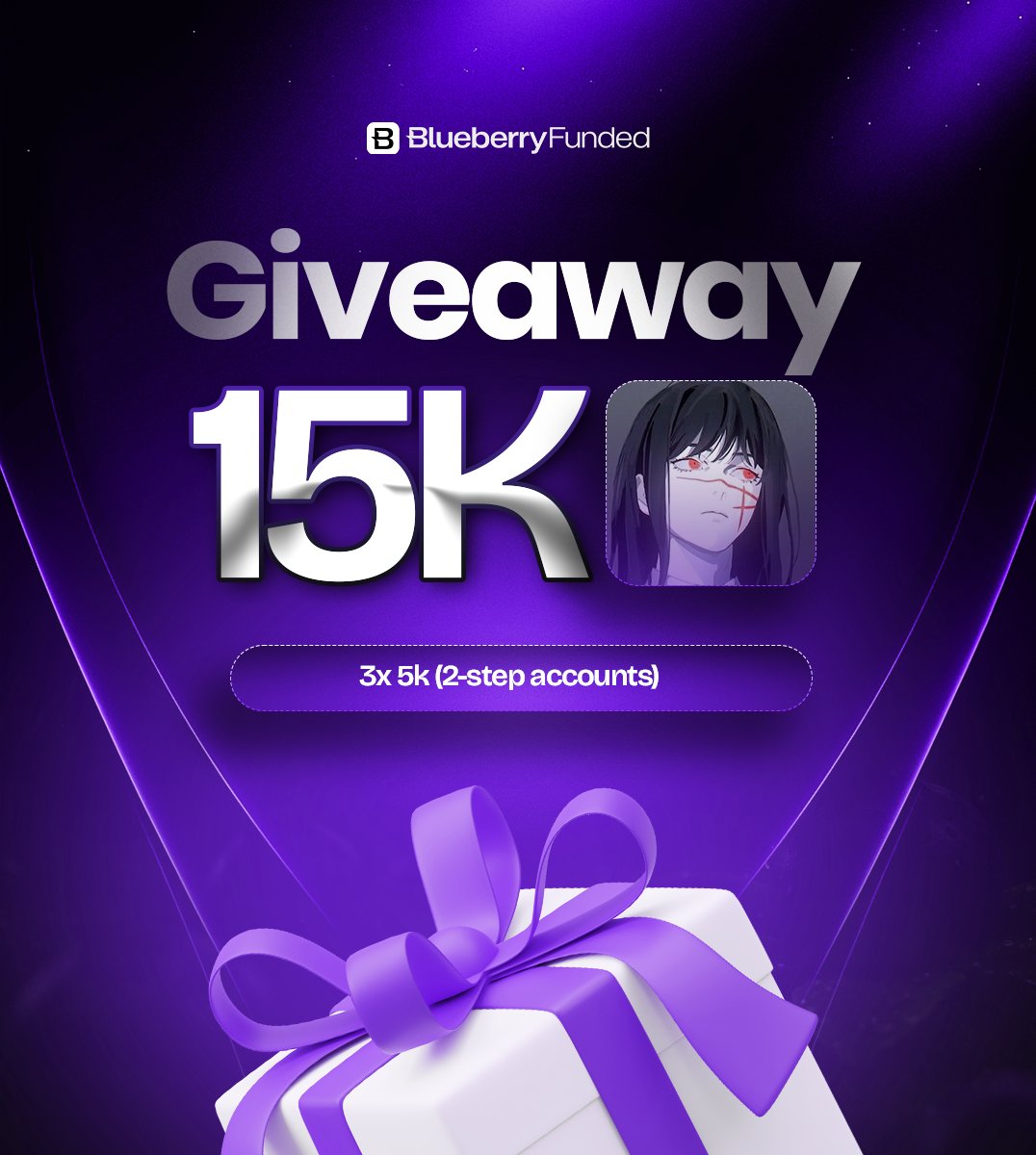 I am giving away 
3 x $ 5000 2 step simulated evaluation 
With <a href="/BlueberryFunded/">Blueberry Funded</a> 

To enter this giveaways

1️⃣ Follow  
<a href="/BlueberryFunded/">Blueberry Funded</a> <a href="/Meixu693/">The Market Wave</a>
<a href="/BBFAffiliates/">Blueberry Funded Partners</a> 

2️⃣ TAG 3 TRADERS , Repost and like ❤️‍🩹

3️⃣ Sign up through this link must nd show proof
blueberryfunded.com/?utm_source=af…