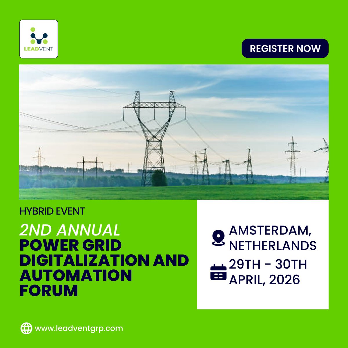 leadvent's tweet image. Join us for the 2nd Annual Power Grid Digitalization and Automation Forum

This premier global event is dedicated to transforming power grids through cutting-edge digitalization and automation.
-bit.ly/3EcWPlS

#PowerGrid #GridAutomation #SmartGrid #DigitalEnergy #Energy