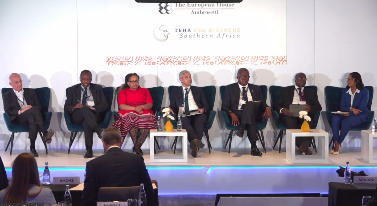 #CEOSA25
Africa’s infrastructure needs can be financed through the expansion of investable infrastructure projects, and scaling blended finance and de-risking tools to mobilize private capital.

A conversation moderated by <a href="/Zinathi_Gquma/">Zinathi Gquma</a> <a href="/cnbcafrica/">CNBC Africa</a>