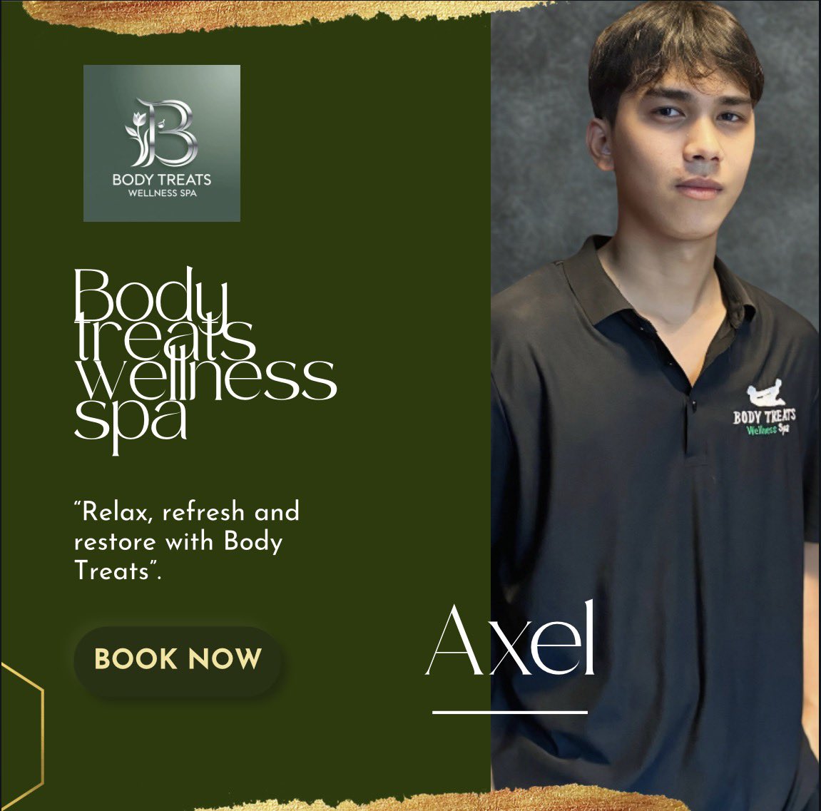 bodytreatsQC's tweet image. Meet Axel, now ready to serve you tonight! 
Available for walk-in or home/hotel service.

📍 Cortez Bldg, 821 EDSA South Triangle, QC
📞 0916-795-7559
Telegram: @Bodytreats

#BodyTreatsWellness #SpaVibes #RelaxAndRecharge
