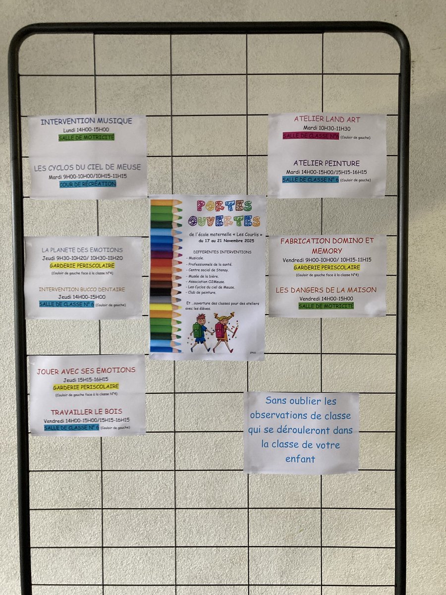 Portes ouvertes à l’école maternelle des Courlis : un beau programme, de nombreux parents, des partenaires. <a href="/ien_stenay/">IEN Stenay</a>