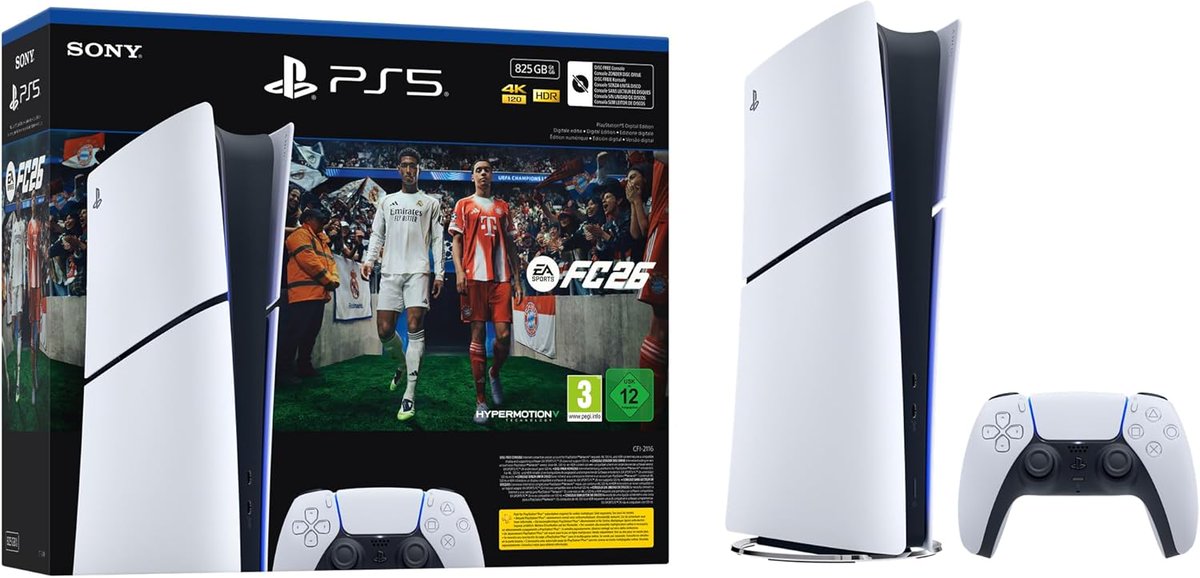 GohanBlog's tweet image. Alors en vrai, la PS5 (sans lecteur) + FIFA 26 au prix de 349€ ... c&apos;est pas mal ! 
 👉 amzn.to/48rIYUQ
