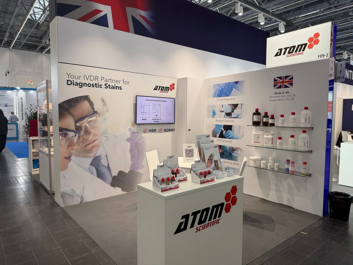 AtomScientific's tweet image. And that&apos;s a wrap for Medica🔬🥼
 
Thank you for visiting us at Stand 1F09-2 and keeping us busy...
 
Our team will be back in the office next week and will be in touch with your requirements
 
#medica #chemicals #hplc #volumetrics #histology #haematology #microbiology