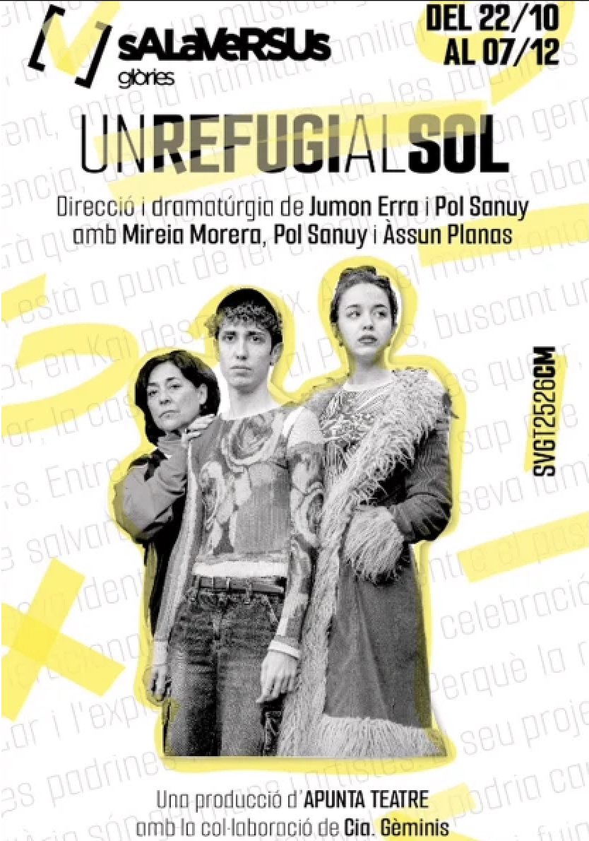 EnPlatea's tweet photo. Norman Marsà trae su #crítica de UN REFUGI AL SOL, obra que puede verse en la @salaversus_gl de #Barcelona https://t.co/MfwecXhlcO @ciageminis @apunta_teatre @jumonerra #UnRefugiAlSol @NormanMarsa https://t.co/jV0M8KTYMN