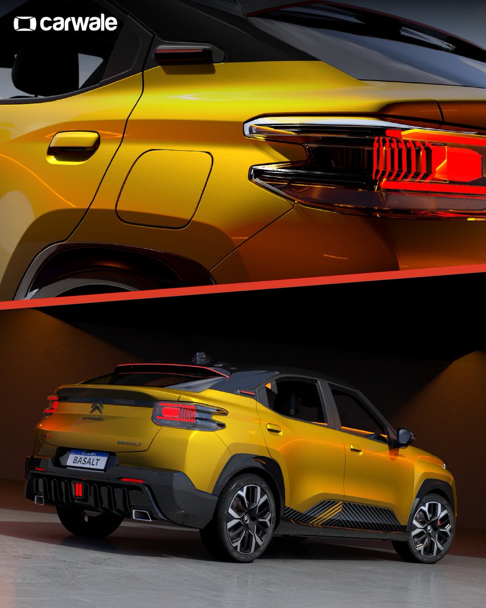 CarWale's tweet photo. Citroen unveils the sportier Basalt Vision concept ahead of the São Paulo Motor Show, featuring a brighter and more aggressive look with lowered suspension, new bumpers, 18 inch alloys, red accents and Vision branding.
#citroen #basaltvision #citroenbasaltvision #cwphotos #cars https://t.co/ObFeYp7tXc