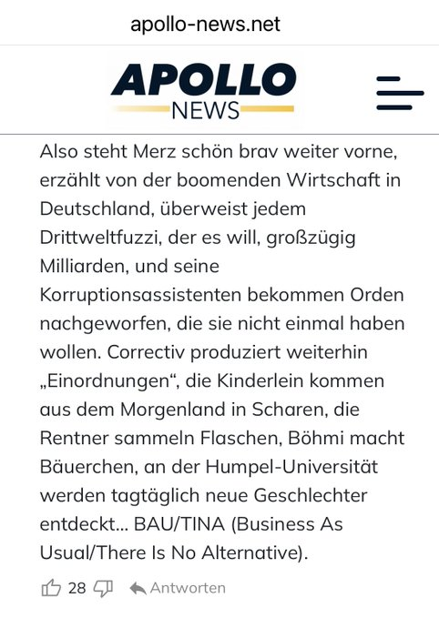 codemonks_post's tweet image. 𝘉𝘈𝘜/𝘛𝘐𝘕𝘈

&apos;𝘉usiness 𝘈s 𝘜sual&apos;
&apos;𝘛here 𝘐s 𝘕o 𝘈lternative&apos;

😎...

@apollo_news_de