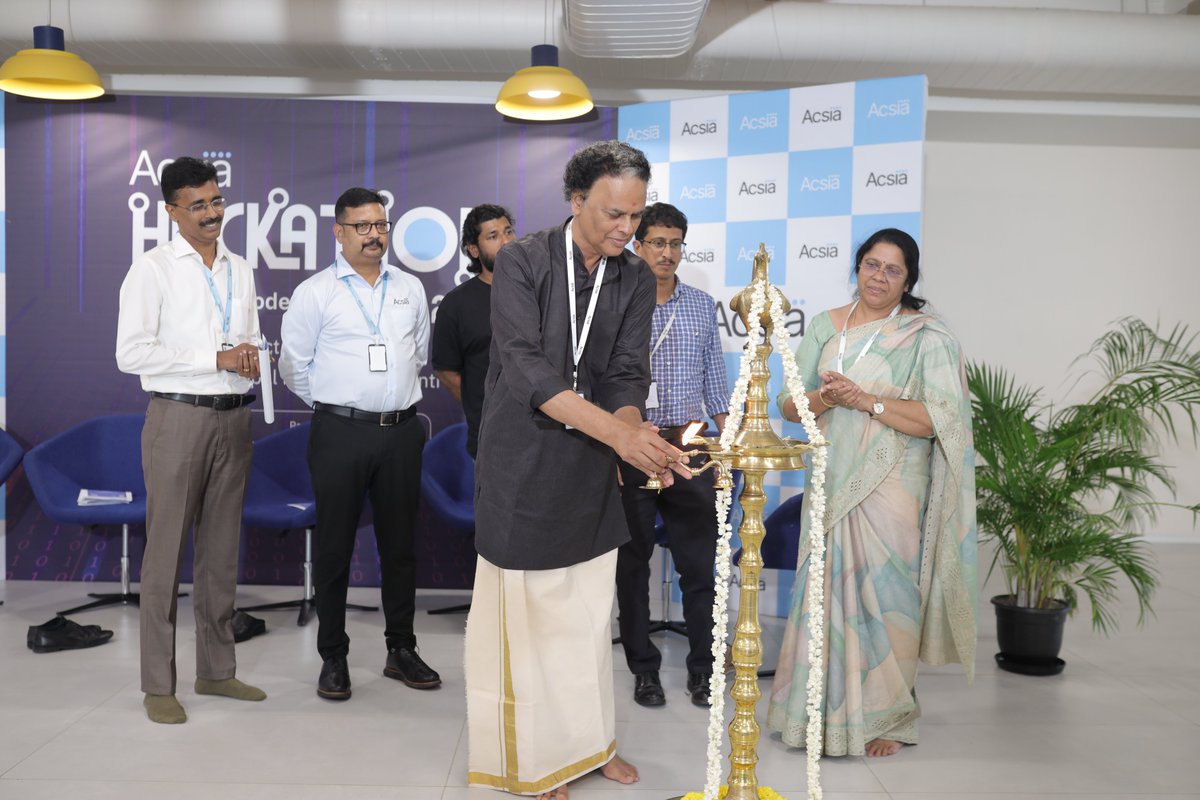 mytechnopark's tweet image. Acsia Hackathon 2025, hosted at Acsia Technologies’ campus in Technopark Phase III, Thiruvananthapuram, brought together some of India’s brightest young minds for a 24-hour national innovation challenge focused on AI-driven problem-solving and next-generation engineering.
