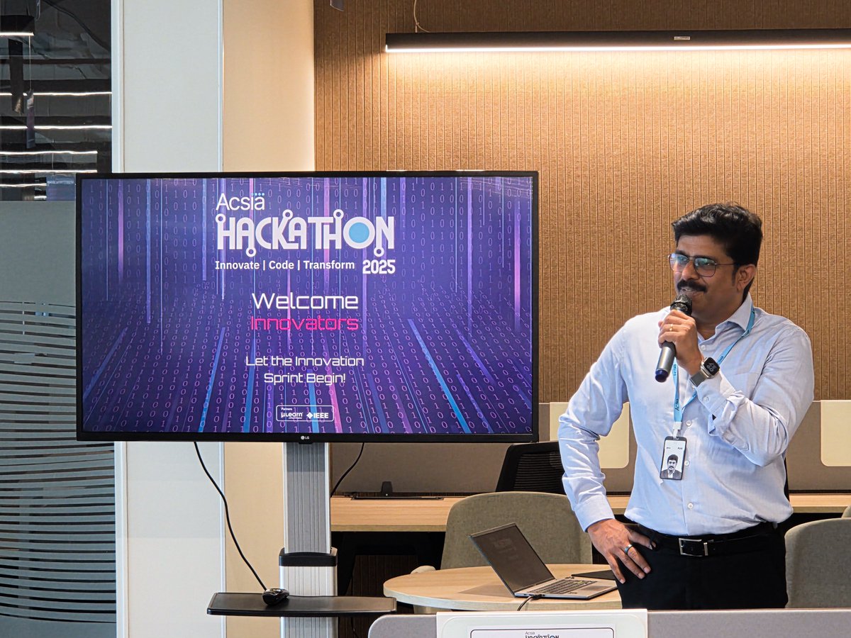 mytechnopark's tweet image. Acsia Hackathon 2025, hosted at Acsia Technologies’ campus in Technopark Phase III, Thiruvananthapuram, brought together some of India’s brightest young minds for a 24-hour national innovation challenge focused on AI-driven problem-solving and next-generation engineering.
