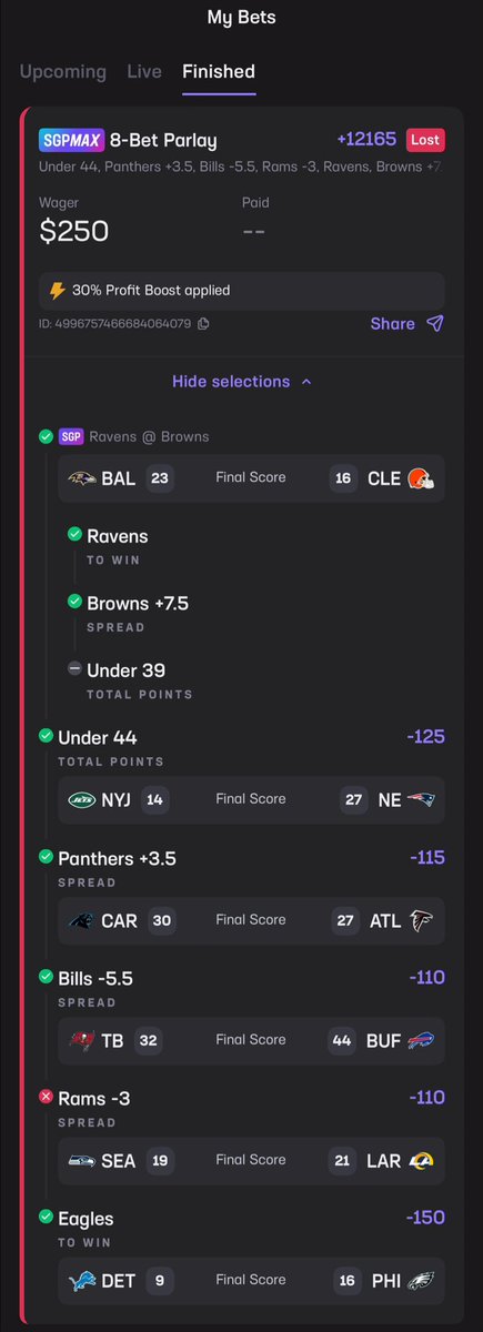 Razor_Lines's tweet photo. I’ve been hitting NFL so hard this season that my fun parlays past two weeks only miss by one leg each. I’ll try the ladder thing again because I really like a matchup this Sunday to start it off.

Week 10, Week 11, Week 12 

#nfl #GamblingX #parlays https://t.co/M6aMAdwPMM