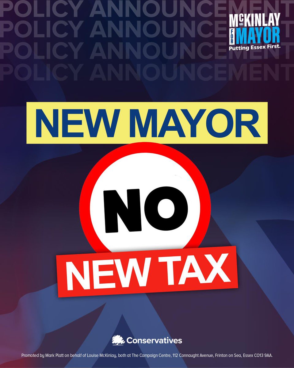 LouiseMcKinlay's tweet photo. New leadership should make life easier, not more expensive. 

So here’s my promise as we create the new Mayor of Greater Essex: there will be no new tax. 

No extra charge on your Council Tax bill, no hidden add-on, no Mayoral Precept. 

#Essex #McKinlayForMayor #LGR https://t.co/xsD97H26Dd