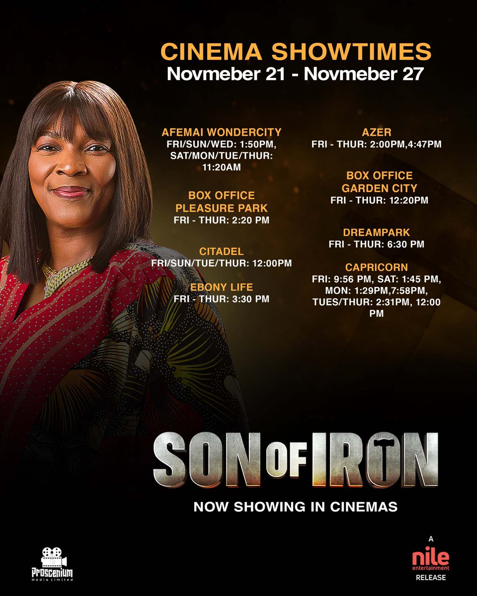 Nile_ent's tweet photo. Directed by @tundeolaoyedirect
Produced by @jydoibro @oluayediggies
Distributed by @thenileentertainment

#NileEntertainment
#SonOfIrontheMovie #InCinemasNOW! https://t.co/IdVVDHNb7v