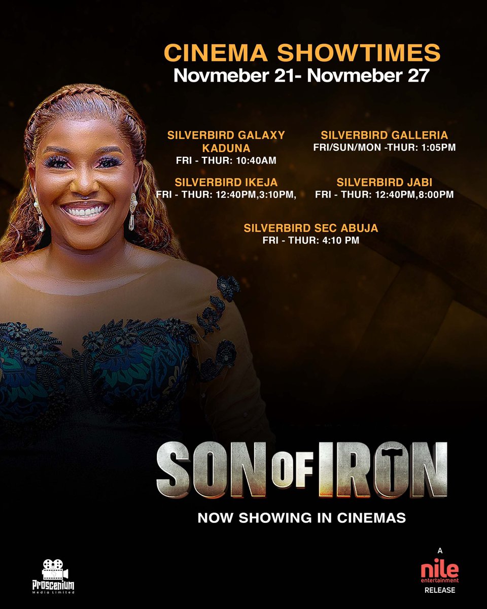 Nile_ent's tweet photo. Directed by @tundeolaoyedirect
Produced by @jydoibro @oluayediggies
Distributed by @thenileentertainment

#NileEntertainment
#SonOfIrontheMovie #InCinemasNOW! https://t.co/IdVVDHNb7v