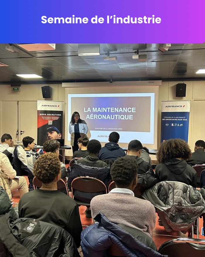 aerometiers's tweet photo. #SemaineDeLIndustrie : cap sur l’aéronautique ✈️

Aérométiers et @AirFranceFR  France ont embarqué une trentaine de lycéens du lycée Aristide Briand pour une matinée immersive au @MuseeAirEspace. https://t.co/0H5rATcBmU