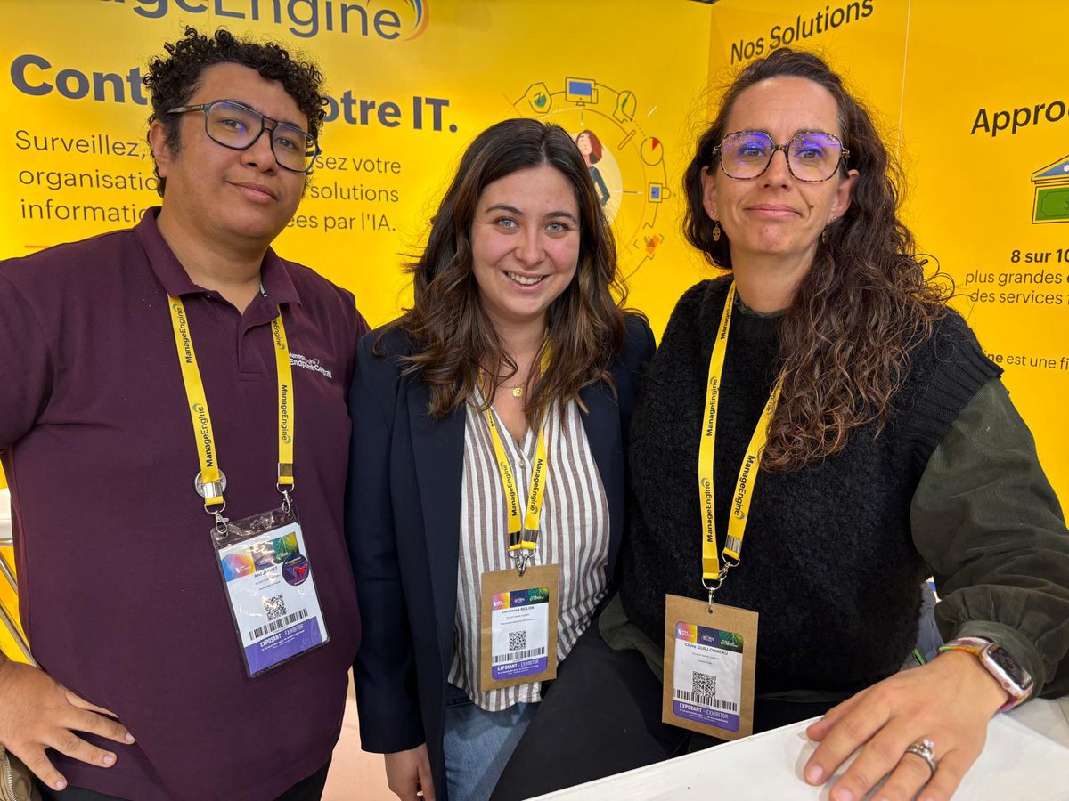 ManageEngineFra's tweet image. Et voilà, c’est un wrap pour le Salon des Maires ! Trois jours pour parler de ce qui compte : protéger, moderniser et simplifier l’IT. Merci à tous pour votre passage sur notre stand on continue la discussion quand vous voulez !
