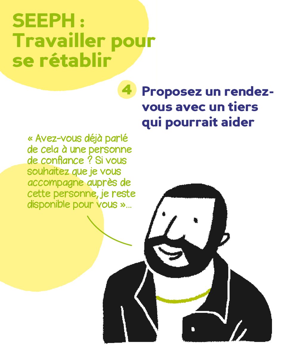 Unafam's tweet image. [SEEPH 2025] Les clés pour agir ✊

Face à un proche ou un collègue concerné par une maladie psychique, comment réagir? 

Retrouvez nos recommandations dans notre livret Troubles psychiques et emploi, en collaboration avec l’ @Agefiph_ 

#SEEPH #Emploi #Handicap #Inclusion