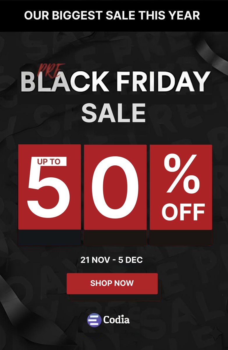 codia_d2c's tweet image. Our Black Friday Sale has officially launched!