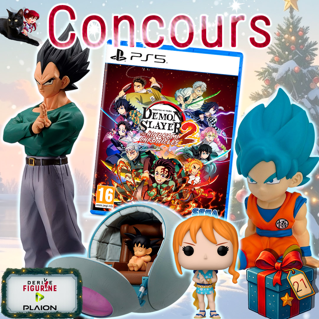 DeriveFigurine's tweet image. 🎁🎁CONCOURS CALENDRIER DE L'AVENT 21🎁🎁

Le 21ème lot est avec @PLAION_FR avec du Demon Slayer, One Piece et Dragon Ball 😎😉

Fonces ici pour jouer ➡️ derivefigurine.com/fr/content/292…

Tu pourras :

❤️RT ce post
✅Follow @PLAION_FR et @DeriveFigurine

1 gagnant
TAS le 22/12