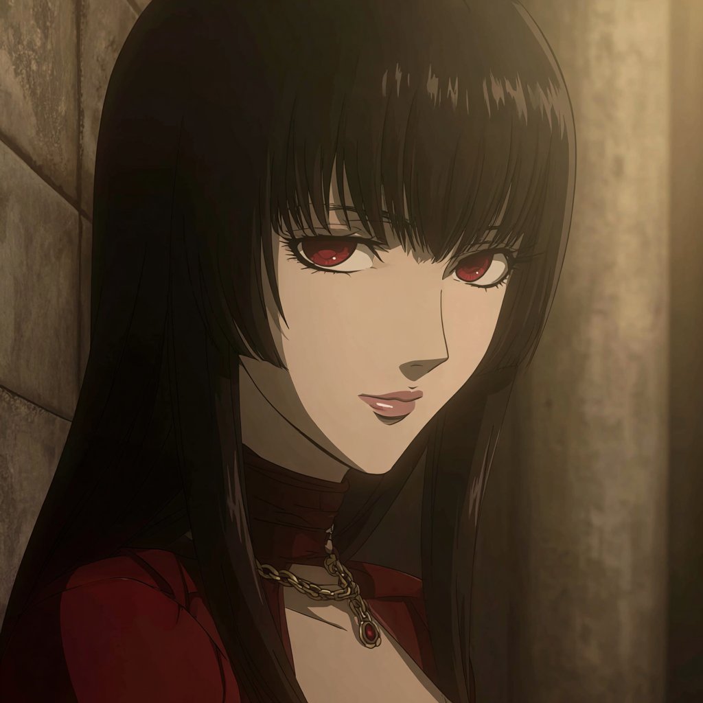 Gothic anime portrait examples