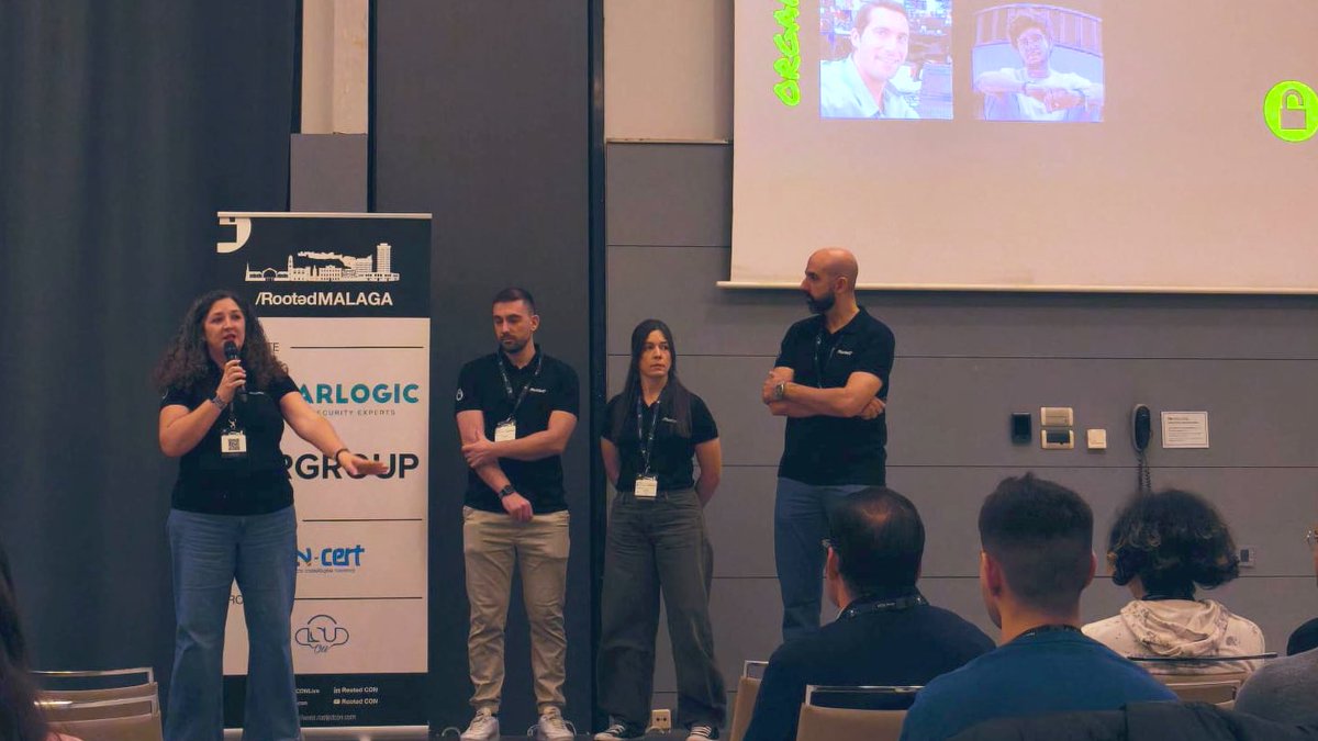 rootedcon's tweet image. Arrancamos la keynote de la mano de Omar (@omarbv). Hablando de #LaLigaGate, #ChatControl, agradecimientos a patrocinadores y asistentes, presentación del equipo completo y un CTF especialmente navideño ;) 
#RootedMalaga2025 #Rooted2025