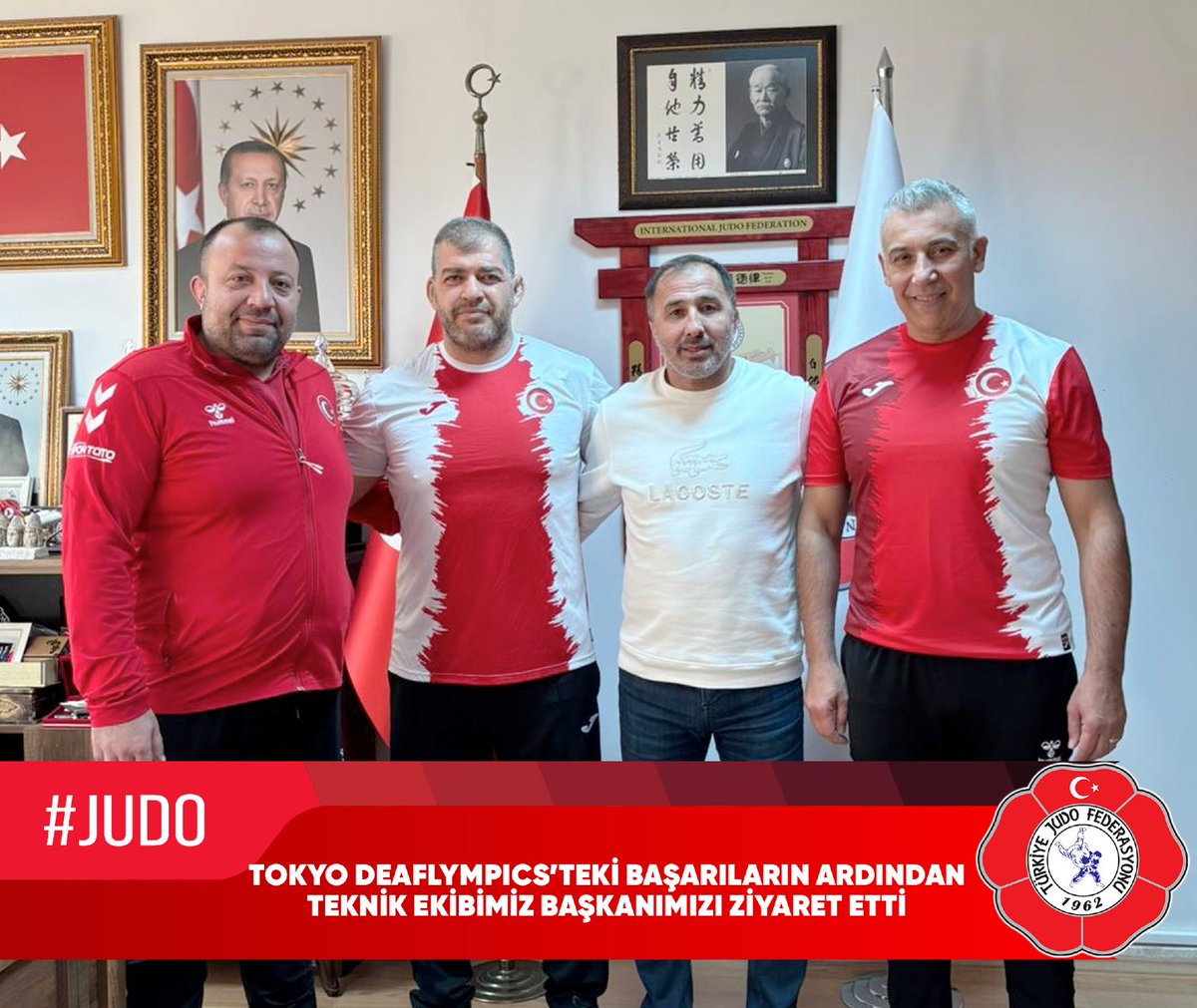 turkjudo's tweet image. 2025 Tokyo Deaflympics’teki Başarıların Ardından Teknik Ekibimiz Başkanımızı Ziyaret Etti 🇹🇷

Japonya’nın Tokyo kentinde 16–18 Kasım 2025 tarihleri arasında düzenlenen 25. Deaflympics Oyunları’nda (İşitme Engelliler Yaz Olimpiyat Oyunları) milli takımımız toplam 2 gümüş ve 4…