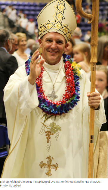 Prevost is Bergoglio Mk II, identifiable not only by advancement of Francis' preposterous non-Catholic agenda but by the satanic Bernardin pectoral cross he inherited from Bergoglio. And it looks like Bishop Michael Gielen of Christchurch, NZ wears it too.juliadufresne.blogspot.com/2025/11/devil-…