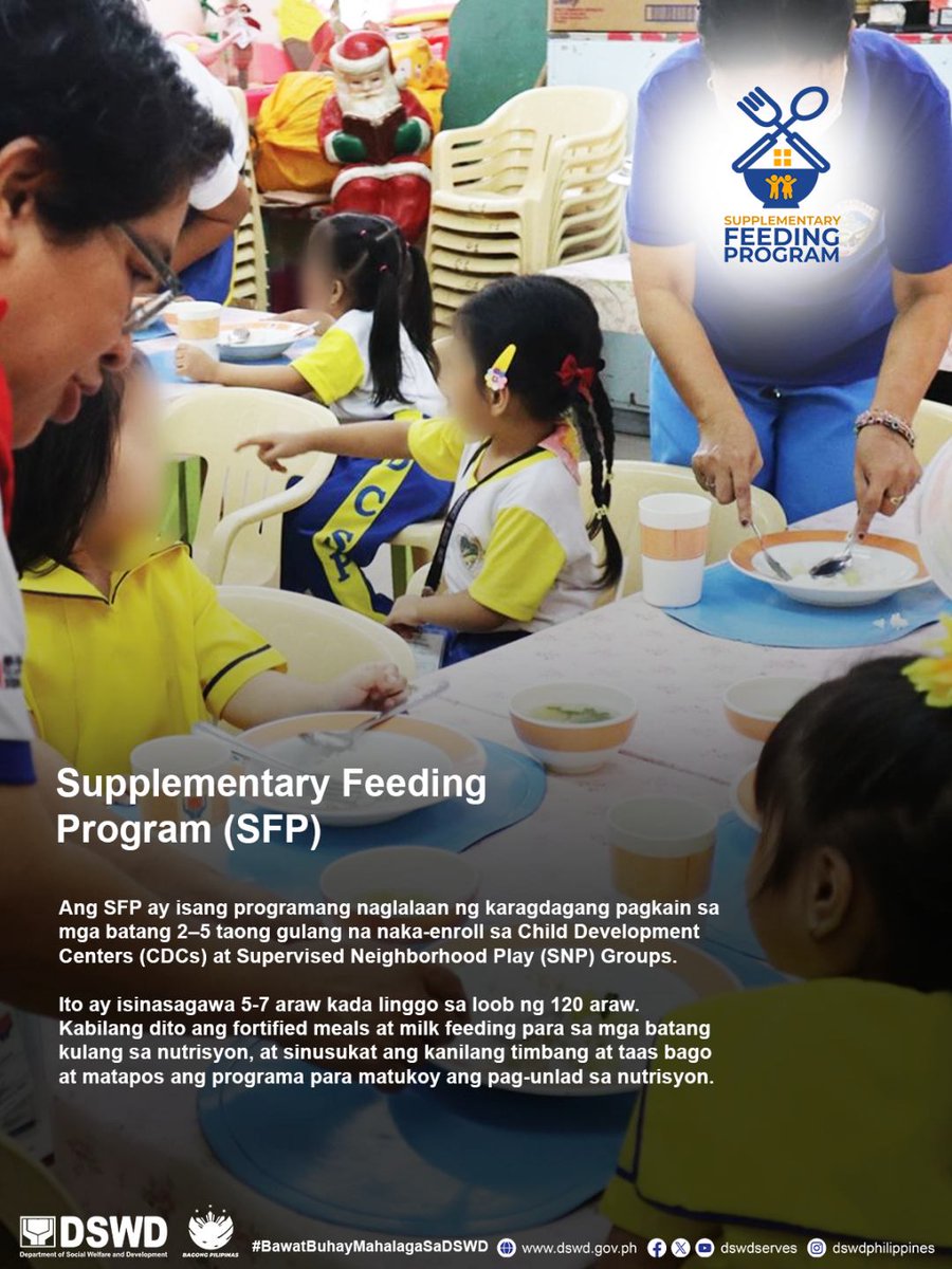 dswdserves's tweet image. Mga Programa ng DSWD Laban sa Kagutuman!

Sa pamumuno ni DSWD Secretary @rex_gatchalian at gabay ni Pangulong Ferdinand R. Marcos Jr., pinagtitibay ng DSWD ang laban kontra kagutuman sa bansa sa pamamagitan ng malawak at epektibong programa para sa bawat pamilyang Pilipino.…