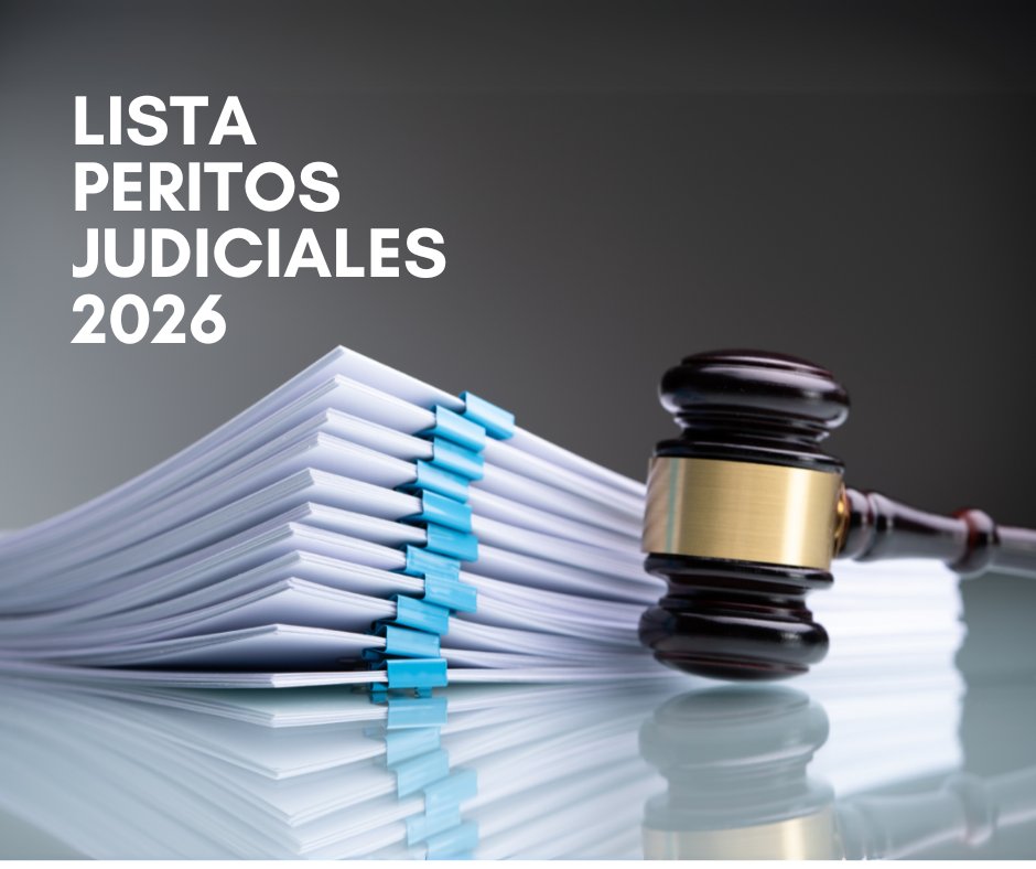 🔴 ¡Abierto el plazo para apuntarse en las listas para designar a los peritos judiciales durante el próximo año 2026!
✅ 𝐄𝐥 𝐩𝐥𝐚𝐳𝐨 𝐝𝐞 𝐢𝐧𝐬𝐜𝐫𝐢𝐩𝐜𝐢𝐨́𝐧 𝐟𝐢𝐧𝐚𝐥𝐢𝐳𝐚 𝐞𝐥 𝐩𝐫𝐨́𝐱𝐢𝐦𝐨 𝟏𝟗 𝐝𝐞 𝐝𝐢𝐜𝐢𝐞𝐦𝐛𝐫𝐞.👉 bit.ly/48x35A7