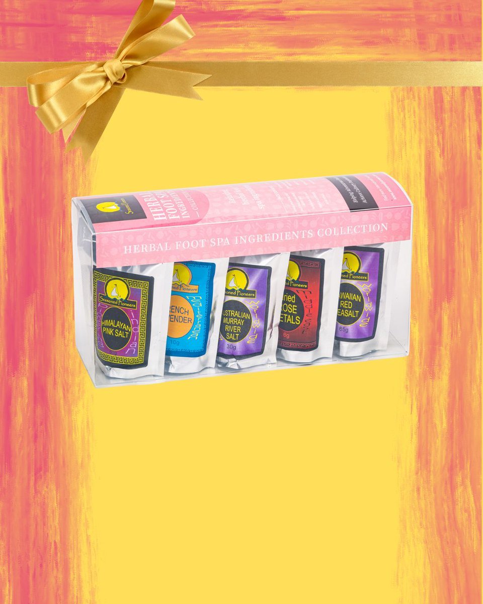 The ideal gift for someone who needs to relax this Christmas! 🧘‍♀️ 

Not only great for cooking...this set is perfect to create a diy foot spa!

Buy here: seasonedpioneers.com/seasoning-coll…  #christmas #footspa #gift