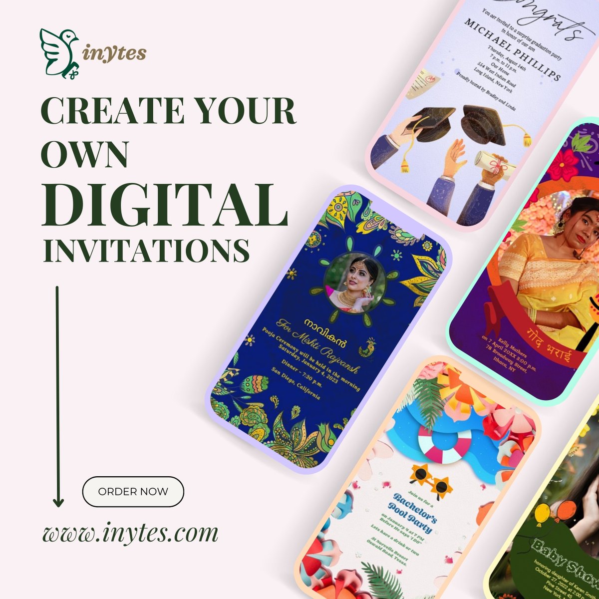 tryinytes's tweet photo. ✨ Create your own Digital Invitations instantly!
From weddings to birthdays, baby showers to graduations — design stunning invites in minutes.
No printing • No delays • Just premium digital designs delivered instantly ❤️📱
💌 Explore 1000+ templates
 https://t.co/yALpHKlh8Q https://t.co/xK7pqyrSFG