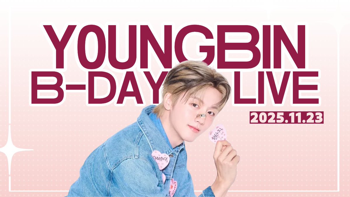 [YOUTUBE LIVE] 
⊹˚✦ HAPPY YOUNGBIN DAY ⊹˚✦

25.11.23 2PM (KST)
Coming Soon!

✔ youtube.com/@sf9official

#SF9 #에스에프나인 #영빈 #YOUNGBIN #HappyYOUNGBINDay